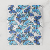 Carte De Fidélité Composition des White and Blue Butterflies (Extérieur déplié)