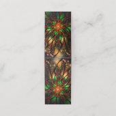 Carte De Fidélité Conception Abstraite des fleurs fractales. (Extérieur déplié)