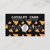 Carte De Fidélité Cool et fun pizza tranches motif Votre logo (Devant)