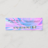 Carte De Fidélité Cool Parties scintillant argent, Coeurs, Holograph (Dos)