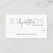 Carte De Fidélité Cool QR Code coiffeur Cosmetology Professionnel (Dos)