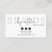 Carte De Fidélité Cool QR Code coiffeur Cosmetology Professionnel (Devant)