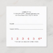 Carte de fidélité cool tendance colorée beauté (Dos)