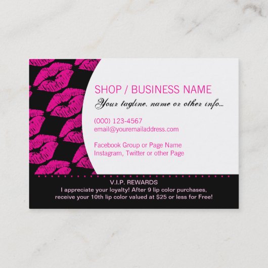 Carte De Fidélité Copies de baiser de roses indien - récompenses de (Dos)