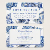 Carte de fidélité Coquillages bleus (Devant & derrière)
