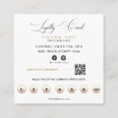 Carte De Fidélité *~* Cosmic Céleste Mains Palm Feuilles QR Rewards  (Devant)