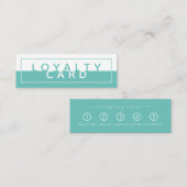 Carte De Fidélité Couleur de bloc simple Réflexion moderne Mini (Devant / Derrière)