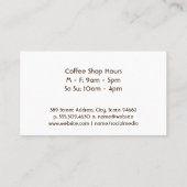 Carte De Fidélité Coupe de café brassée | Marbre blanc d'or (Dos)