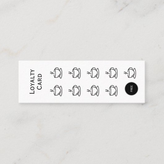 Carte de fidélité Coupe de Café, budget simple (Devant)