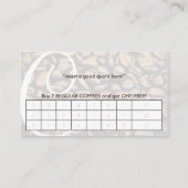 Carte De Fidélité coupon aérien initial de grains de café (Dos)