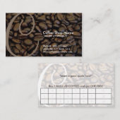Carte De Fidélité coupon aérien initial de grains de café (Devant / Derrière)