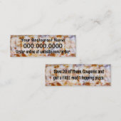 Carte De Fidélité Coupon de pizza - Prêt à customiser (Devant / Derrière)