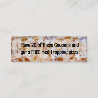 Carte De Fidélité Coupon de pizza - Prêt à customiser