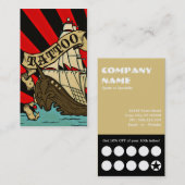 Carte De Fidélité coupon de tatouage personnalisable (Devant / Derrière)