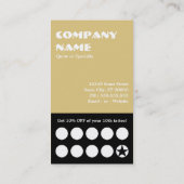 Carte De Fidélité coupon de tatouage personnalisable (Dos)