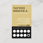 Carte De Fidélité coupon de tatouage personnalisable (Dos)