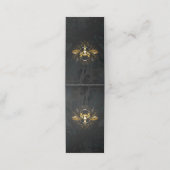 Carte De Fidélité Crâne d'oiseaux dorés sur arrière - plan noir (Extérieur déplié)