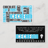 Carte De Fidélité crème glacée (conversation de note) (Devant / Derrière)