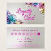 carte de fidélité cristaux iridescents (Devant & derrière)