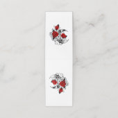 Carte De Fidélité Croissant mécanique avec roses rouges (Extérieur déplié)