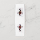 Carte De Fidélité Croix d'argent avec une rose rouge (Extérieur déplié)