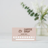 Carte de fidélité Cup & Coffee Shop (Debout devant)