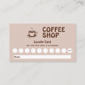 Carte de fidélité Cup & Coffee Shop (Devant)