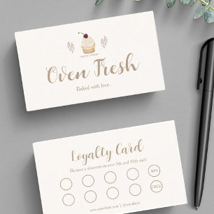 Carte De Fidélité Cupcake Baker boulangerie Chef cuisine Dawn rose