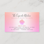 Carte De Fidélité Cupcake Bakou Chef Rose Parties scintillant or ros (Dos)