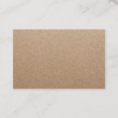 Carte De Fidélité Cupcake Boulangerie Rustique Kraft Loyalty Reward (Dos)