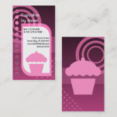 Carte De Fidélité cupcake loyauté rose (Devant / Derrière)