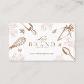 Carte De Fidélité Cupcake Pastry Chef Baking Utensils Bakery Logo (Devant)