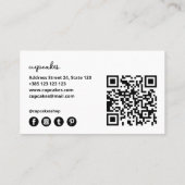 Carte de fidélité Cupcake QR Code moderne (Dos)