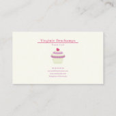 Carte de fidélité Cupcake Rose (Dos)