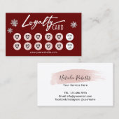 Carte De Fidélité Cute Coeurs Beauté Salon Spa Vacances Rouge Loyaut (Devant / Derrière)