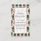 Carte De Fidélité Cute moderne rose vert poted Motif (Dos)