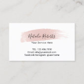 Carte De Fidélité Cute Rose Hearts Beauté Salon Spa Loyauté (Dos)