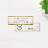 Carte de fidélité d'affaires luxe en marbre d'or m (Bureau)