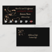 Carte de fidélité d'amour de café (Devant / Derrière)