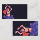 Carte De Fidélité Danse tribale tzigane avec cymbales (Devant / Derrière)