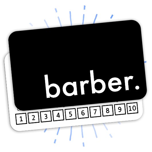 carte de fidélité de barbier