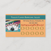 Carte de fidélité de bowling modifiable (Devant)