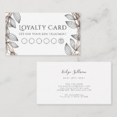 carte de fidélité de cadre géométrique feuillage (Devant / Derrière)