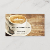 Carte de fidélité de café rustique (Dos)