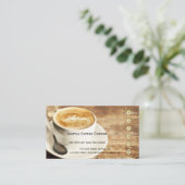 Carte de fidélité de café rustique (Debout devant)