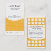 Carte de fidélité de carte de visite de Smoothie (Devant / Derrière)