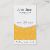 Carte de fidélité de carte de visite de Smoothie (Devant)