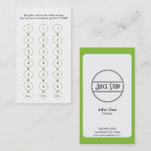 Carte de fidélité de carte de visite de Smoothie (Devant / Derrière)