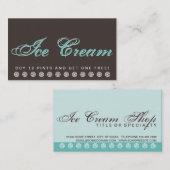 carte de fidélité de client de CRÈME GLACÉE de (Devant / Derrière)