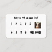 Carte de fidélité de crème glacée (Dos)